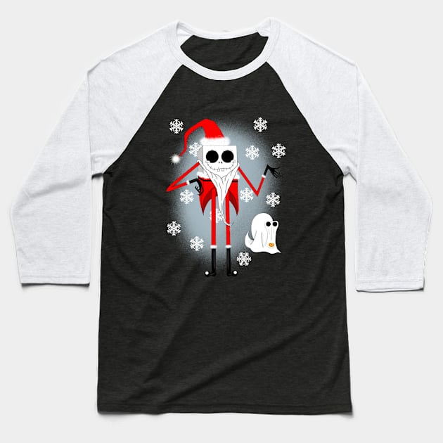 Sandy Claws Baseball T-Shirt by Beck’s Randoms